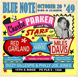 Vintage Charlie Parker at Philly Blue Note Poster from www.retrophilly.com