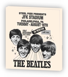 Vintage Beatles 1966 Philadelphia JFK Stadium Stretched Canvas Poster from www.retrophilly.com