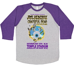 Vintage Jimi Hendrix & Grateful Dead at Temple Stadium Tee from www.RetroPhilly.com