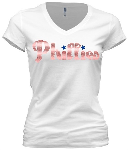 Vintage Philadelphia Phillies Legends Ladies V Tee 