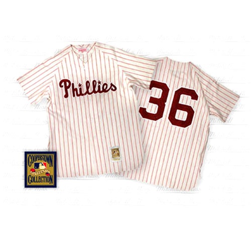Robin Roberts 1948 Philadelphia Phillies Mitchell & Ness Authentic  Throwback Jersey - Cream