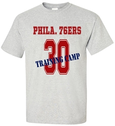 George McGinnis 77-78 Training Camp 76ers Tee from www.retrophilly.com