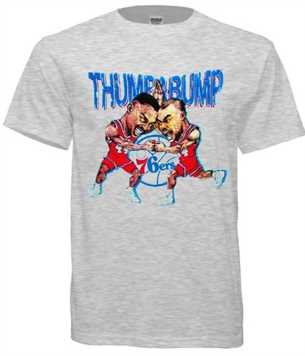 90's Charles Barkley Rick Mahorn Thump Bump Philadelphia 76ers Sixers Salem  NBA T Shirt Size Large – Rare VNTG