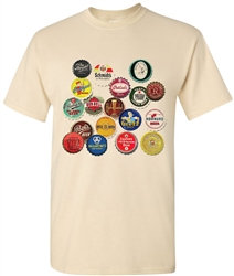 Vintage Philadelphia Beers Bottle Cap T-Shirt from www.RetroPhilly.com