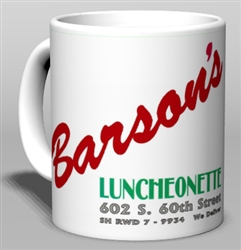 Vintage Barson's 60th Street Ceramic Mug from www.retrophilly.com