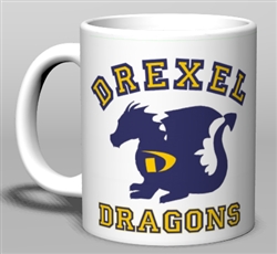 Vintage Drexel Dragons Old School Ceramic Mug from www.retrophilly.com